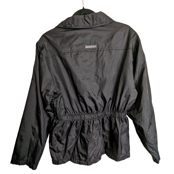Kenneth Cole Reaction Womens Small Black Windbreaker Nylon Full Zip Lightweight - Picture 2 of 16